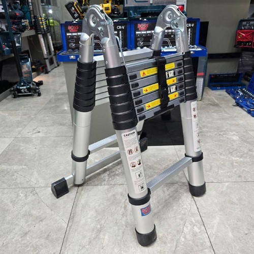 قیمت و خرید نردبان تلسکوپی ۲/۵ متری دو طرفه صنعتی باس مدل Bs_ladder2w