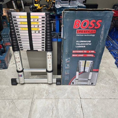 قیمت و خرید نردبان تلسکوپی ۴.۴ متری ۱۵ پله صنعتی باس مدل Bs_ladder4.4