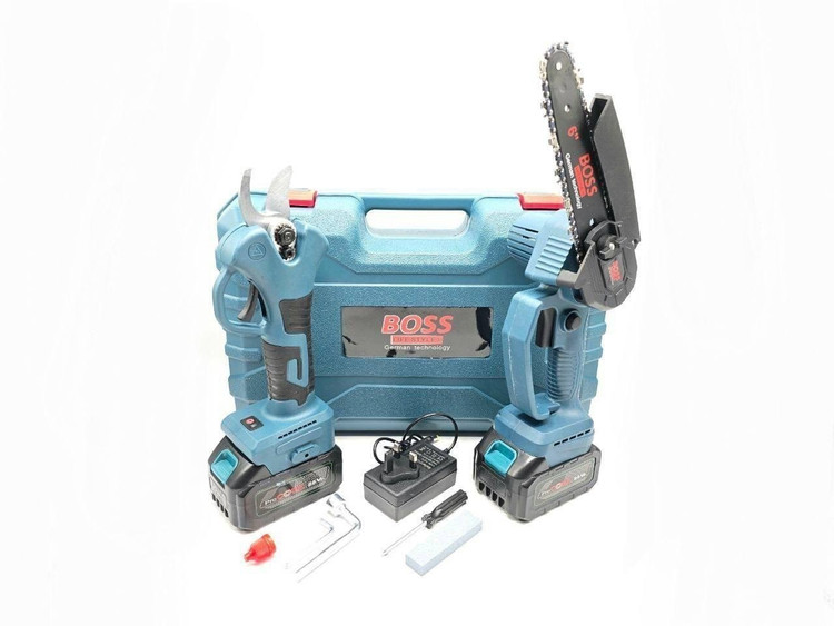 قیمت و خرید مجموعه دو عددی قیچی شارژی و اره شارژی ۱۵ سانت باس مدل ۳_۱۹۷