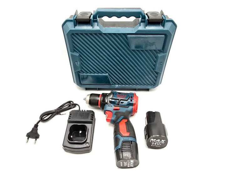 خرید و قیمت دریل شارژی ۲۴ ولت براشلس سه نظام فلزی باس مدل Bs3035