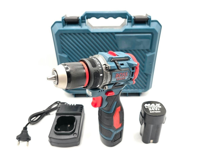 خرید و قیمت دریل شارژی ۲۴ ولت براشلس سه نظام فلزی باس مدل Bs3035